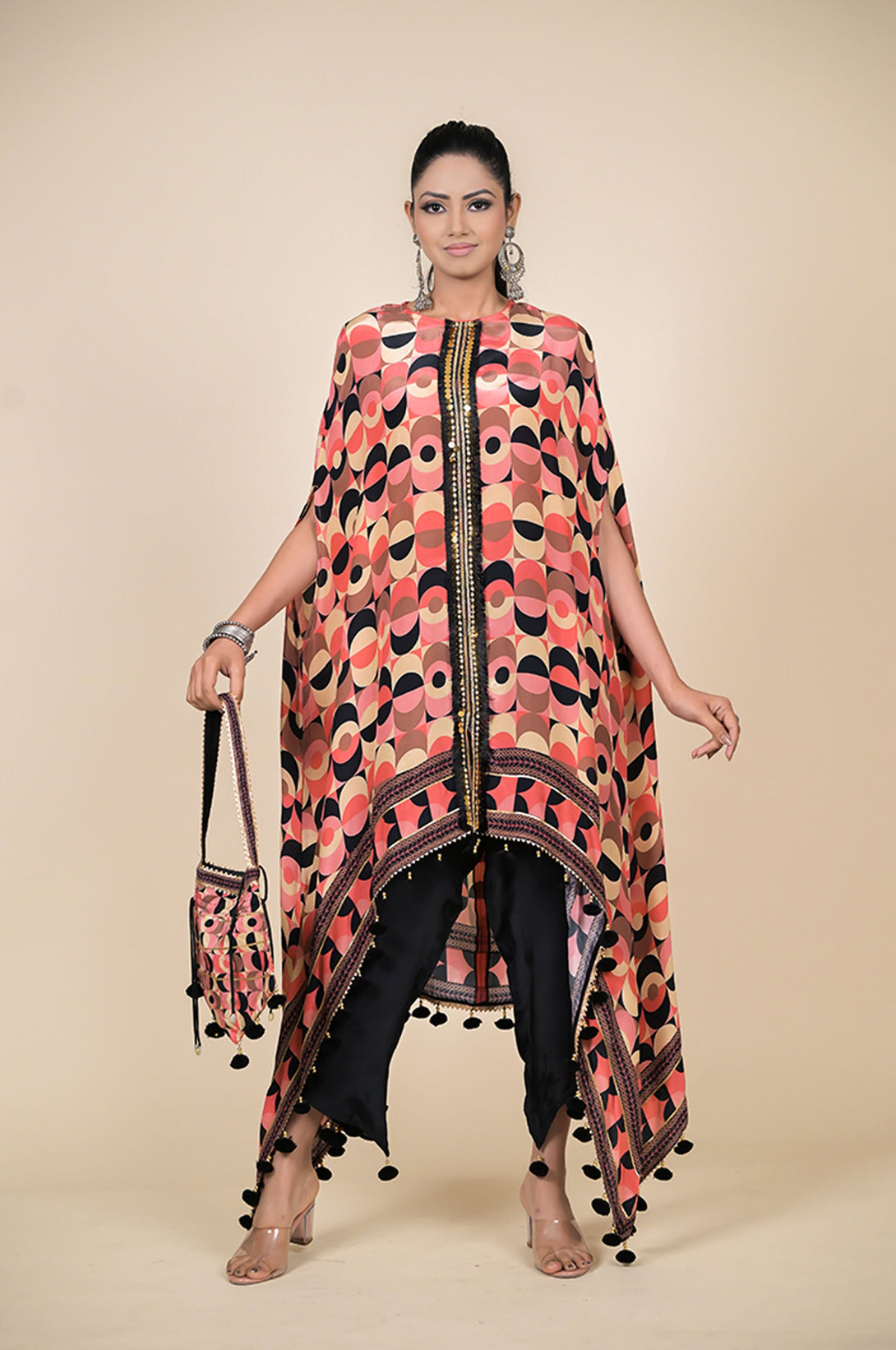 Abstract Color Print Kaftan