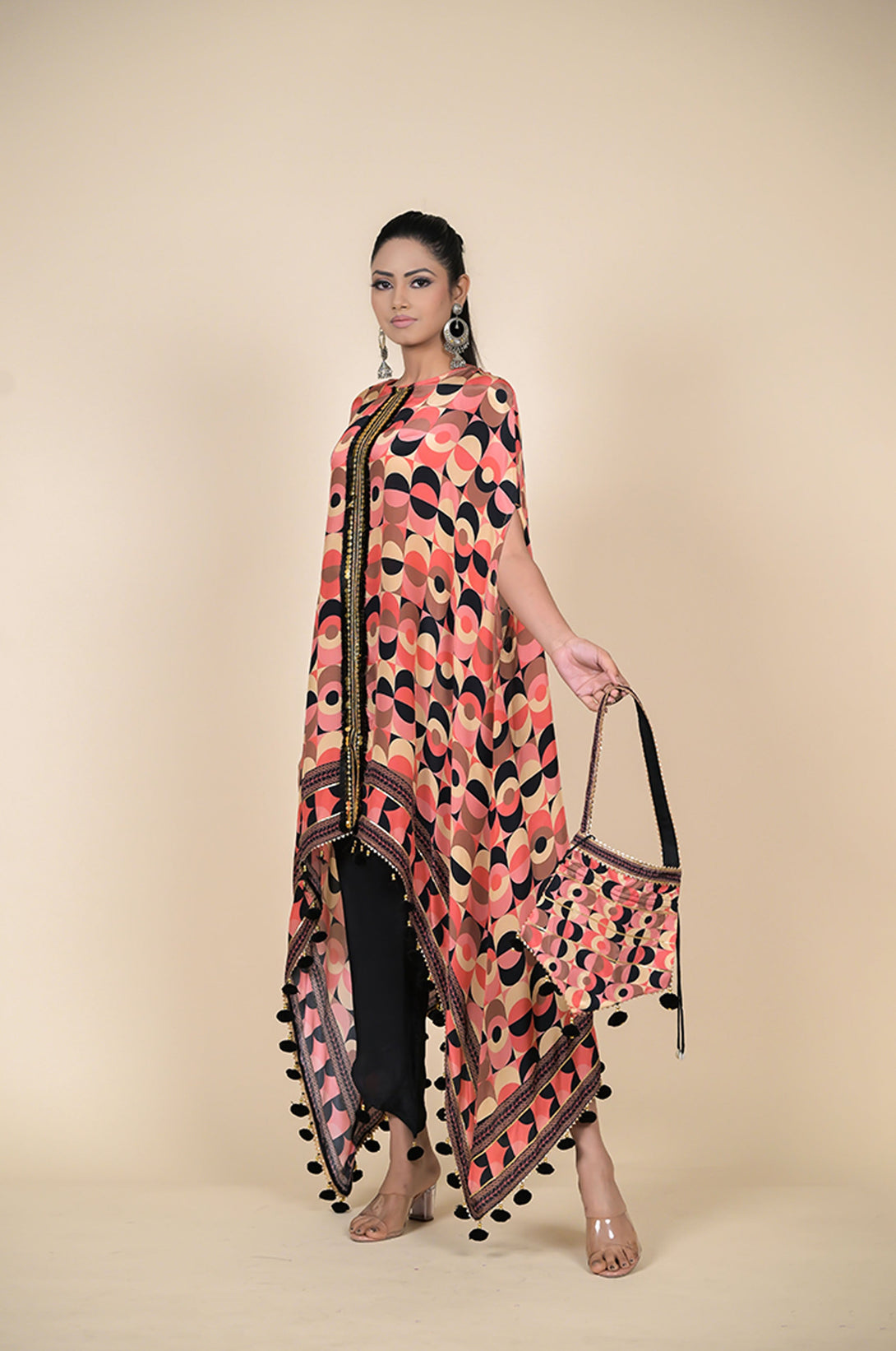 Abstract Color Print Kaftan