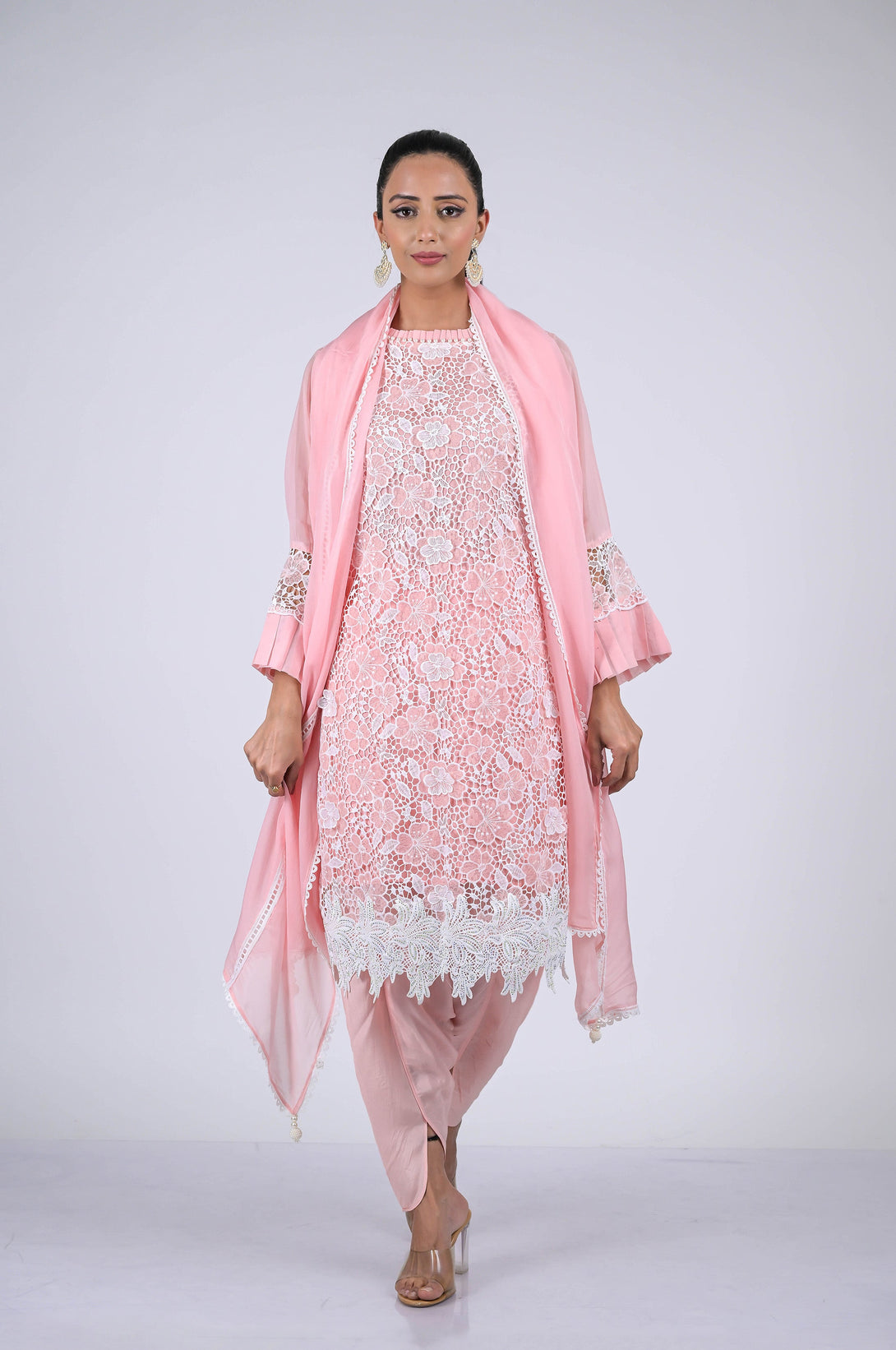 Blossom Pink Dhoti Suit