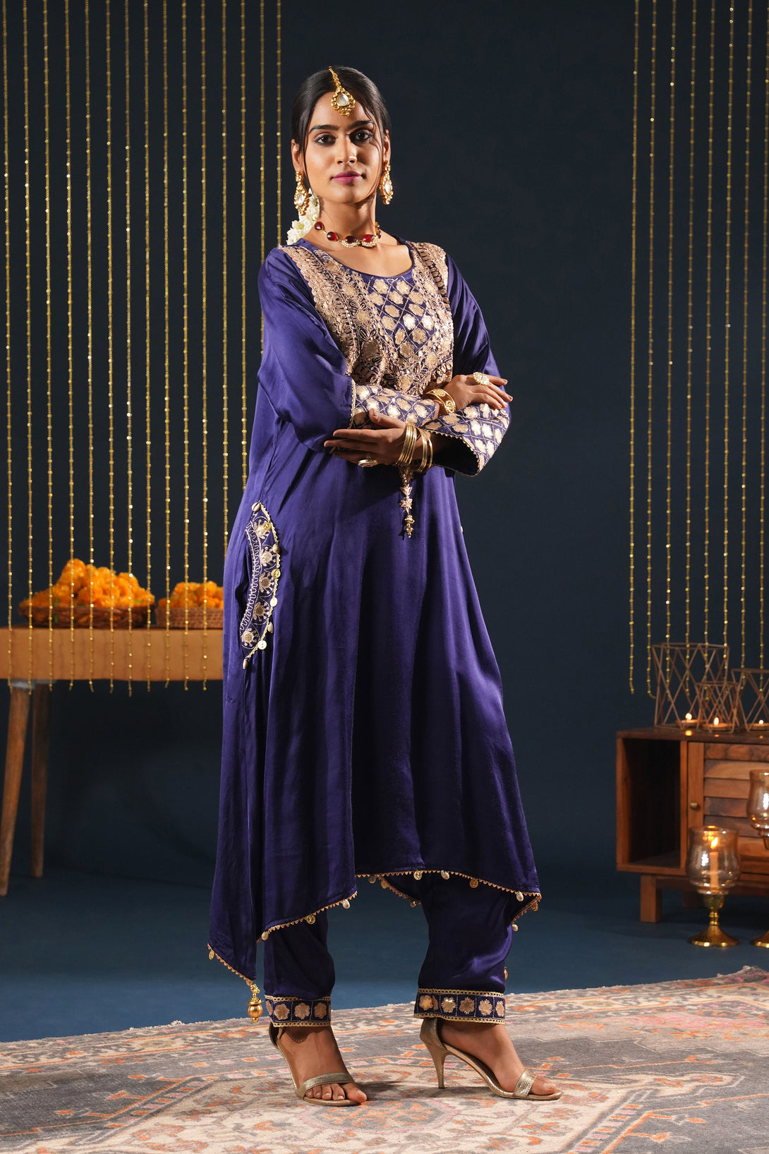 Luxurious Blue Choga Suit