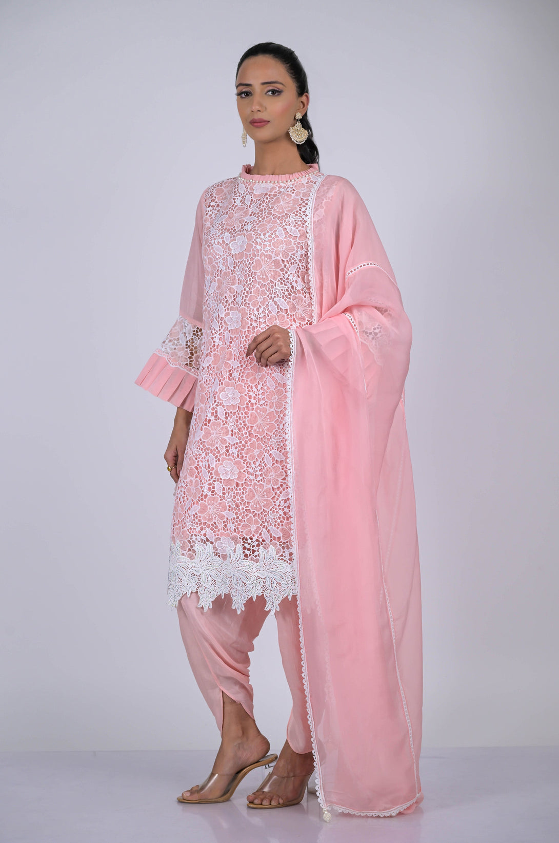 Blossom Pink Dhoti Suit