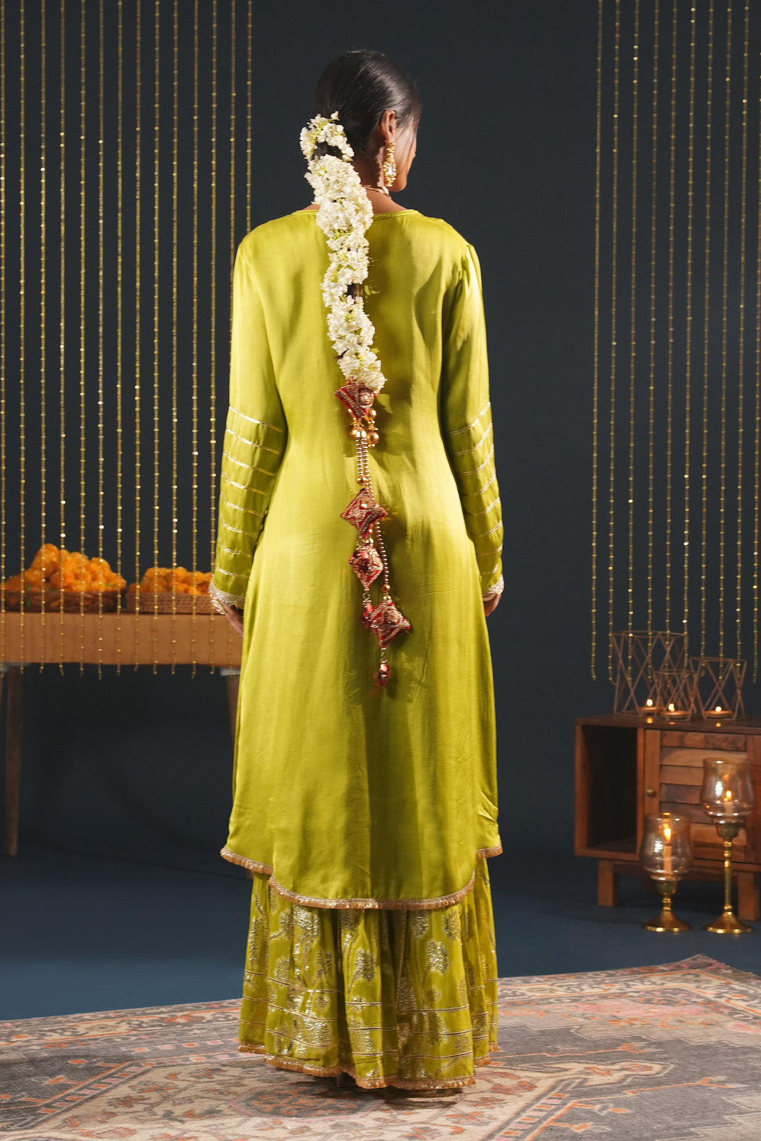 Pista Green Crepe Suit
