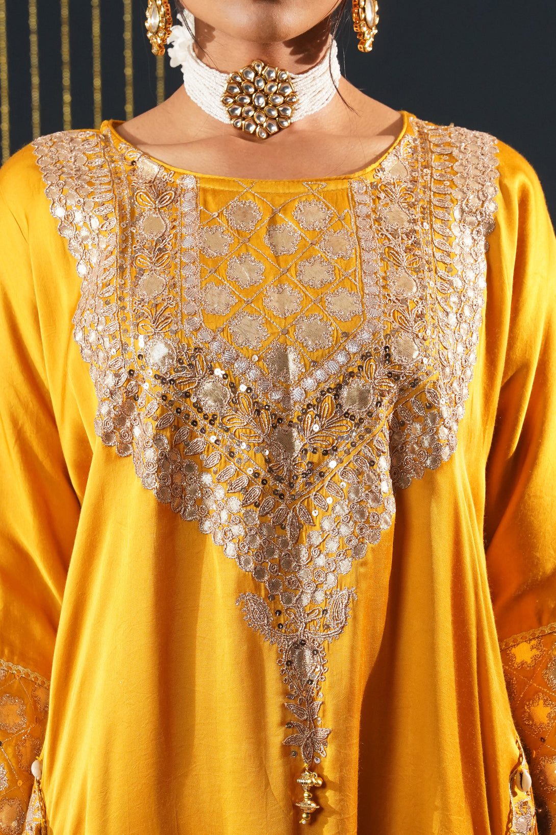 Luxurious Mustard Choga Suit