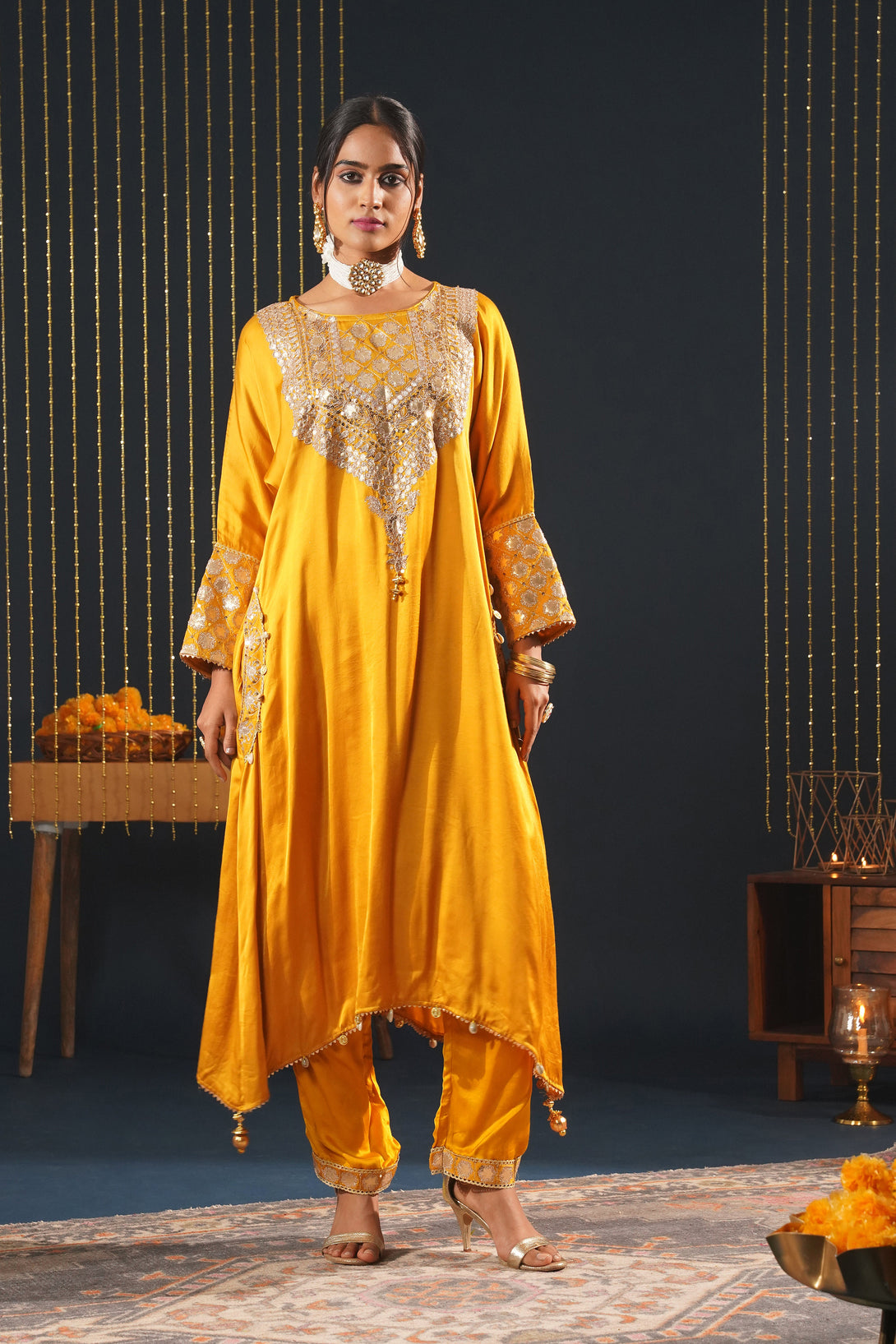 Luxurious Mustard Choga Suit