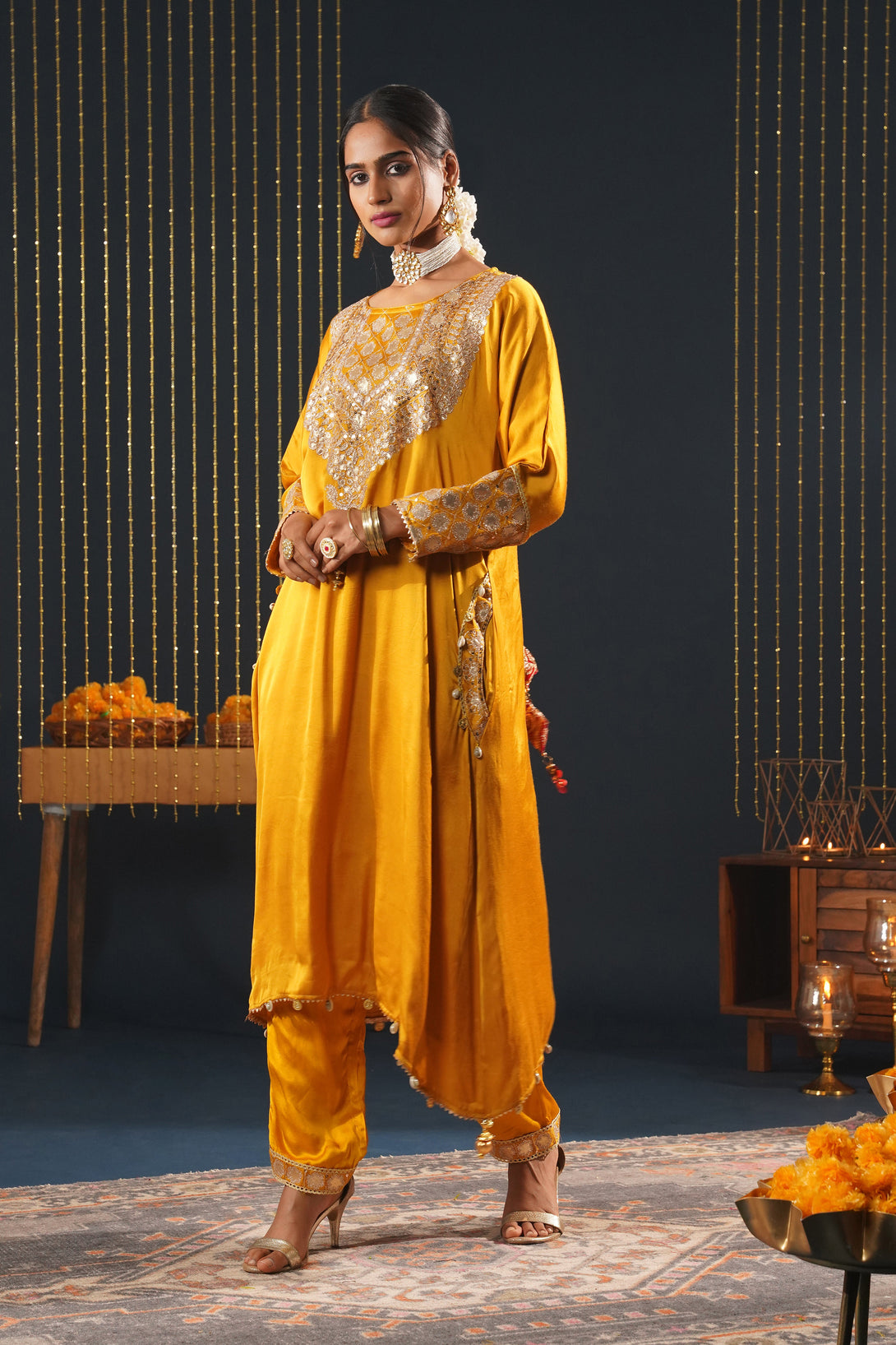 Luxurious Mustard Choga Suit