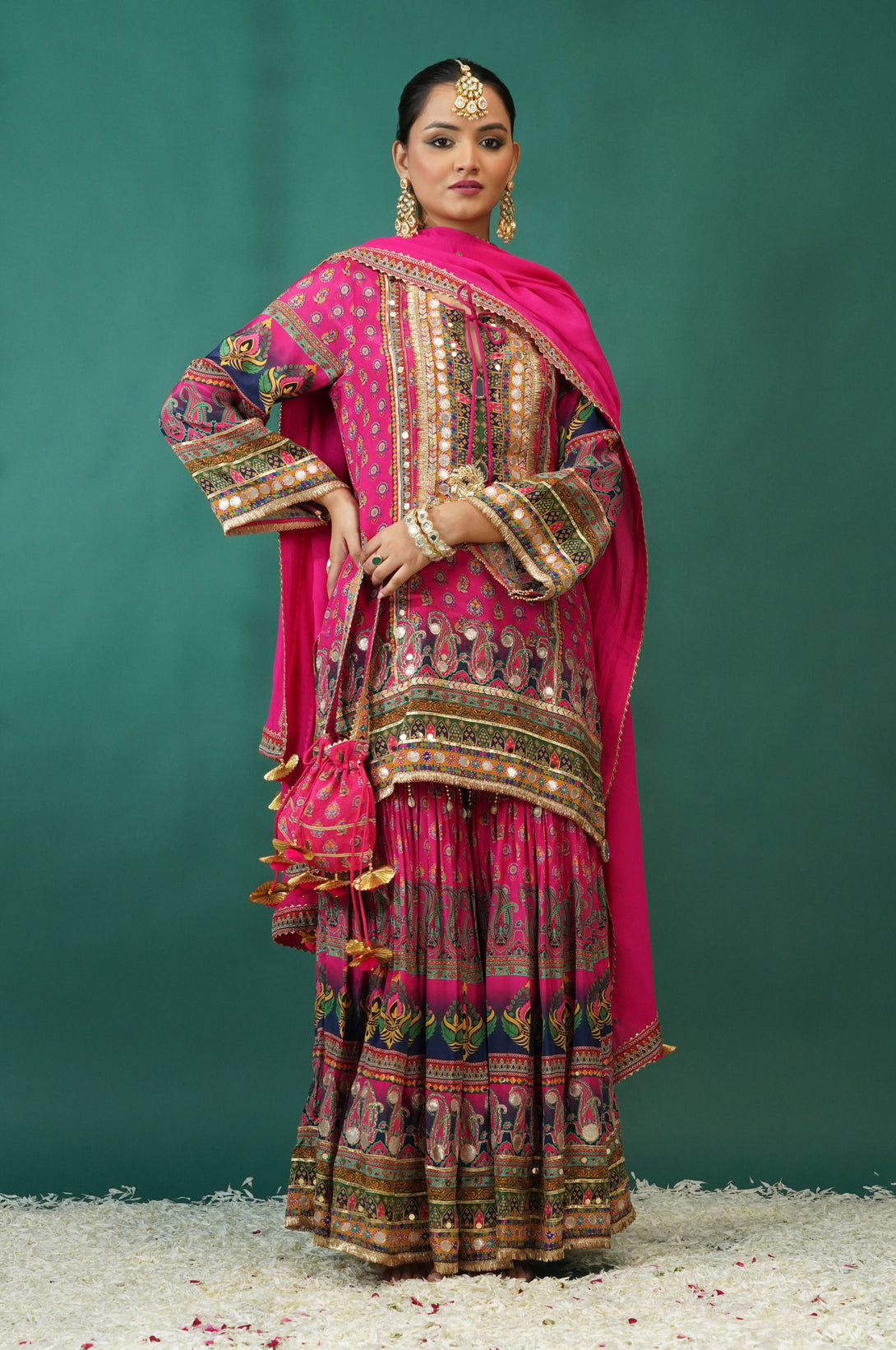 Baby Pink Sharara Suit Festive Ensemble