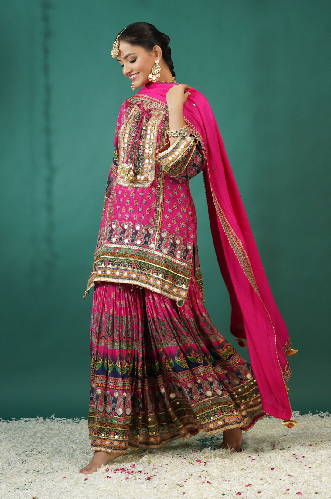 Baby Pink Sharara Suit Festive Ensemble